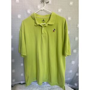 Disney Parks Disney Land Disney World Vacation Men’s Polo Collared Shirt Lime